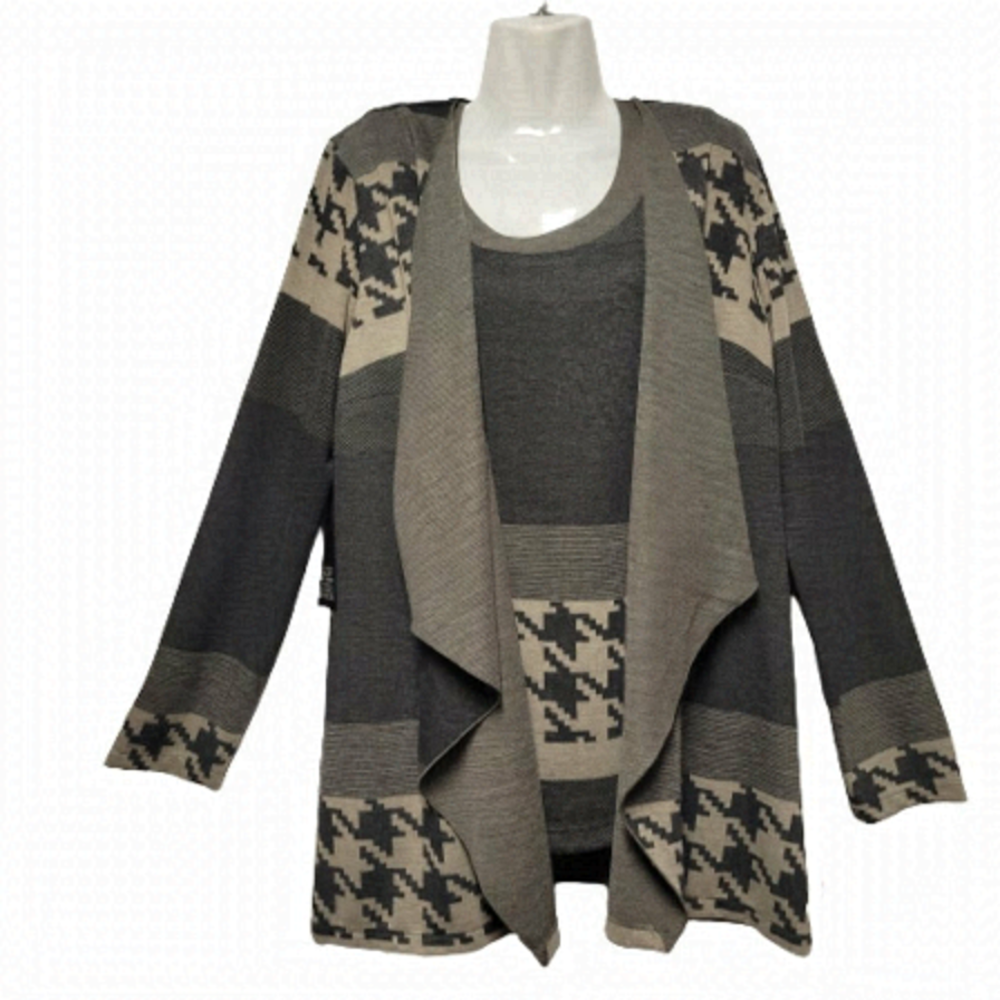 Open Cardigan Jacket and Top Graphic Print Size 44 - NEW with tag !